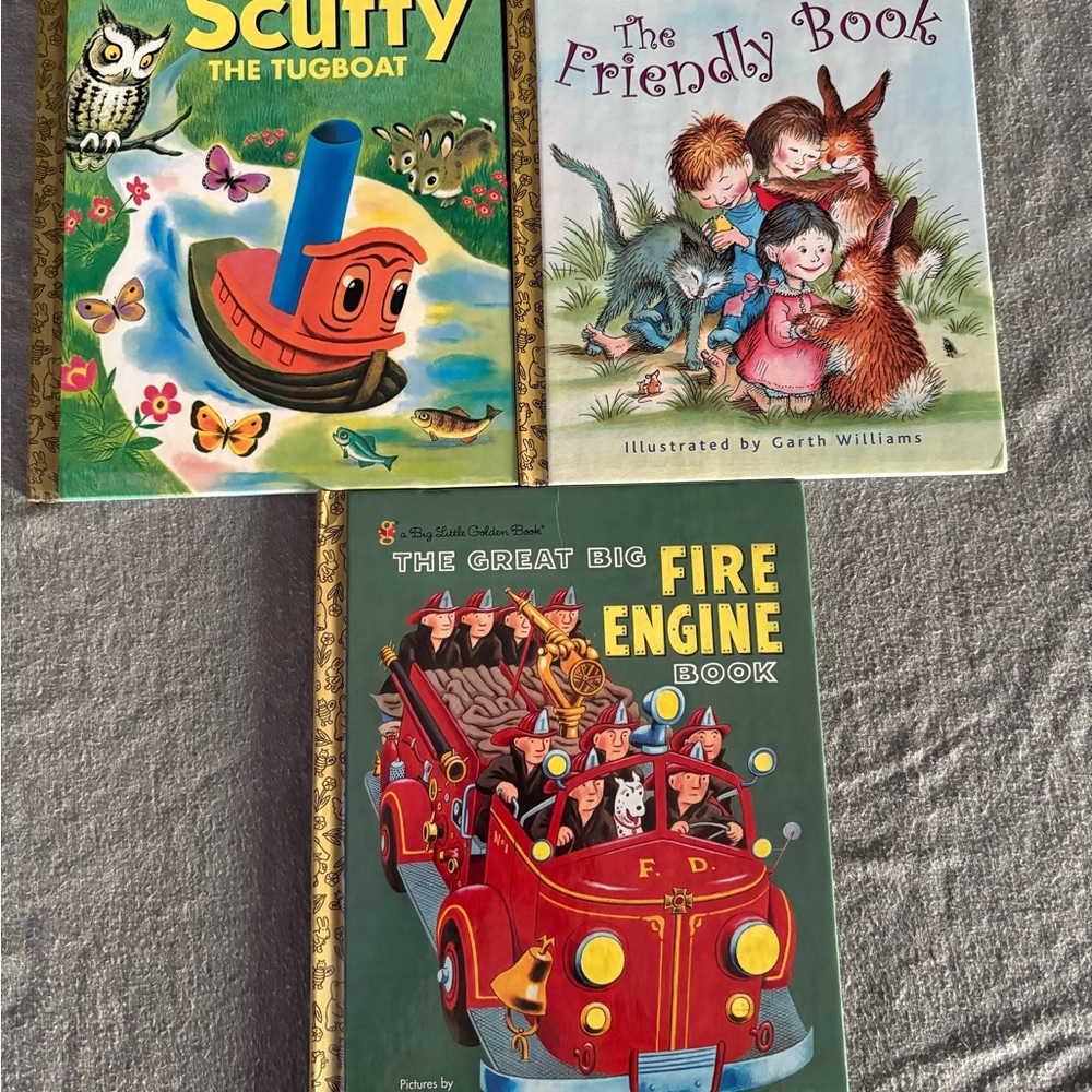 Little Golden Books Classic Children's Book Set with Colorful Illustrations